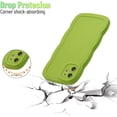 thumbnail image 3 of for iPhone 11 Case, Wave Frame Soft Cute iPhone 11 Phone Case, Green, 3 of 12