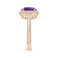thumbnail image 5 of ANGARA Natural 2.45 ct Amethyst Scalloped Halo Ring in 14K Rose Gold for Women (Size-9mm) | February Birthstone, Birthday, Anniversary, Jewelry Gift for Women | Natural Amethyst Ring, 5 of 10