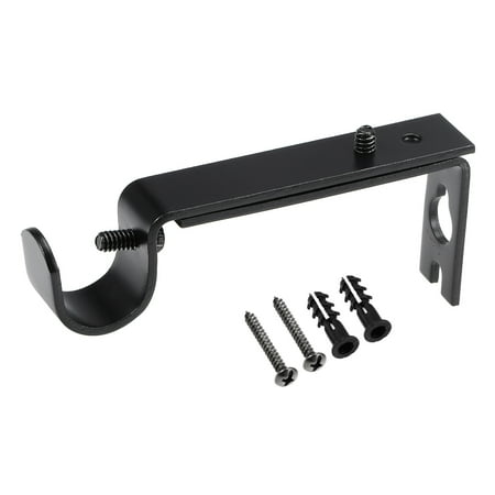

Uxcell 100x40x16mm Curtain Rod Bracket Iron Paint Black