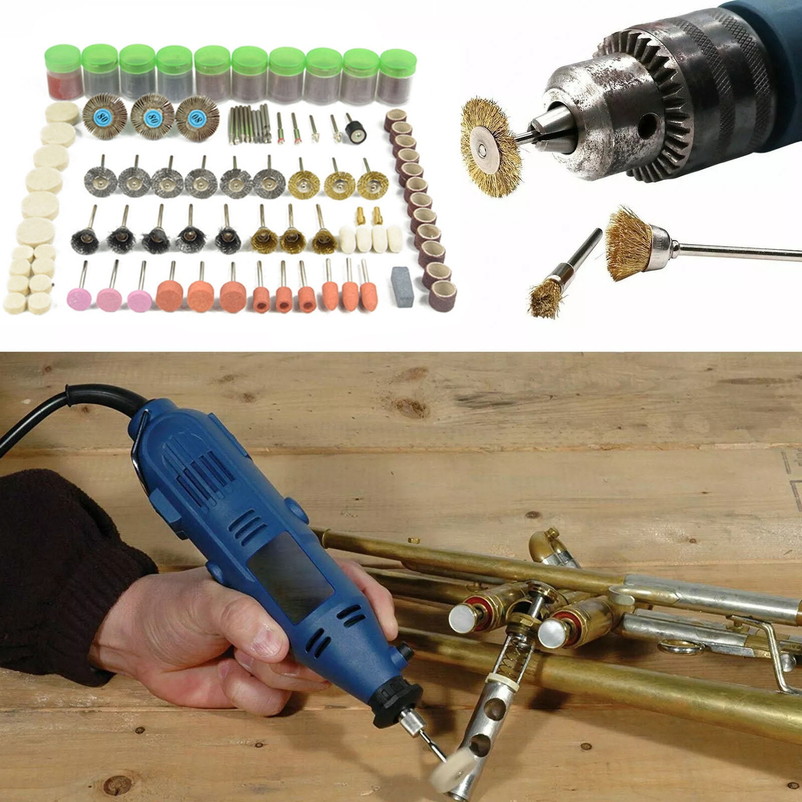 350pcs Rotary Tool Accessories Kit Versatile Set for Cutting, Grinding, and Polishing Tools