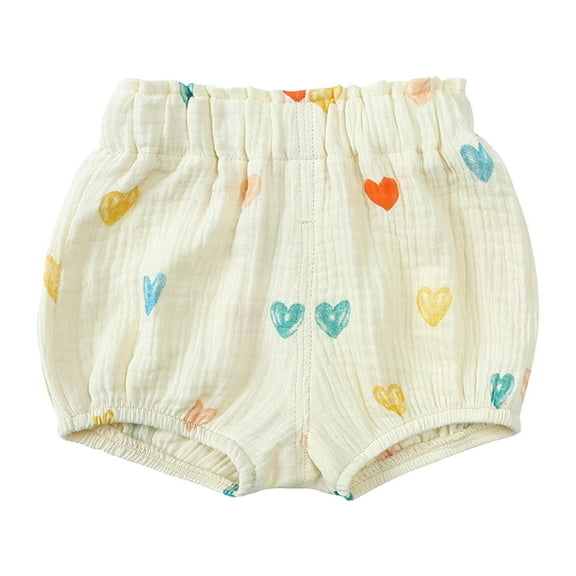 Bainana Ruffled Shorts For Infant Baby Girls Pumpkin Print Elastic Waist Triangle Leg Shorty Soft Comfortable Summer Kids Shorts Black Size 3-6 Months