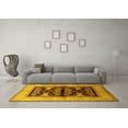 thumbnail image 3 of Ahgly Company Machine Washable Indoor Rectangle Oriental Yellow Industrial Area Rugs, 7' x 10', 3 of 4