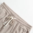 thumbnail image 6 of LMOIPLI Men's Corduroy Cargo Jogger Pants Elastic Drawstring Waist Multi Pocket Tapered Casual Streetwear Trousers Khaki XL, 6 of 9