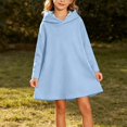 thumbnail image 2 of XYAIYT Long Sleeve Dresses for Girls Solid Color Long Sleeve Knee Length Dress Comfy Lightweight Kids Clothes, 2 of 6