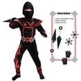 thumbnail image 2 of Spooktacular Creations Conjunto de disfraz de ninja rojo llama para niños, unisex, para di Spooktacular Creations Spooktacular Creations, 2 of 2