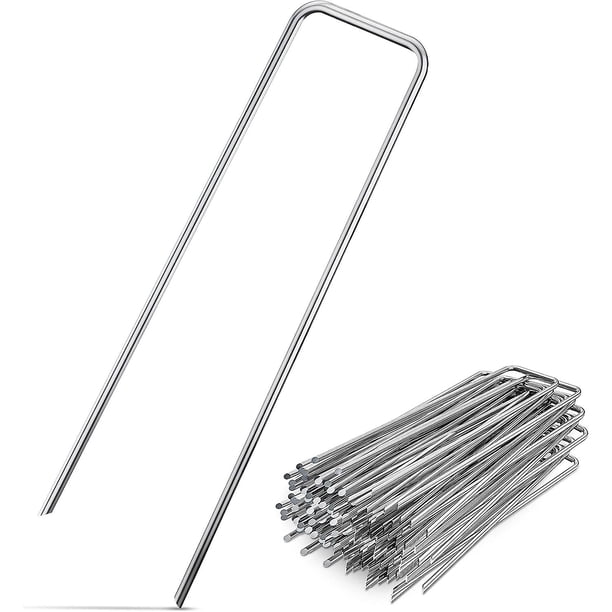 Clavijas de fijación de acero galvanizado (20 piezas) - Grapas de fijación resistentes para lonas, mallas y redes Banban