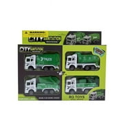 Pull Back Toy Recycle & Garbage Truck Set, Pack of 4 - Case of 8