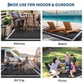 thumbnail image 4 of Outdoor Plastic Straw Rug 8x10 Waterproof Reversible Bordered Minimalist Patio Rug Indoor Outdoor Carpet with 4 Stakes and Storage Bag Outdoor Mat RV Mat for Deck Backyard Patio RV Camping Beach, 4 of 15