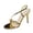 Gold, variant on Women's Srappy Kitten Heel Stiletto Slingback Sandals Gold 37