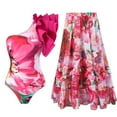 thumbnail image 1 of FcBaudy Maillots de Bain une Pièce pour Femmes Maillot de Bain Grande Taille pour Femmes Mode Rétro Imprimé Bikini Ajusté Maillot de Bain une Pièce avec Robe Maillot de Bain pour Femmes, 1 of 7