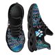 thumbnail image 1 of Zapatos planos con estampado de huellas de perro para mujer, zapatillas transpirables suaves con cordones, zapatos casuales de plataforma, 1 of 6