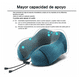 thumbnail image 4 of Almohada Cojín Cuello De Viajealmohada Espuma Azul Gris, 4 of 5