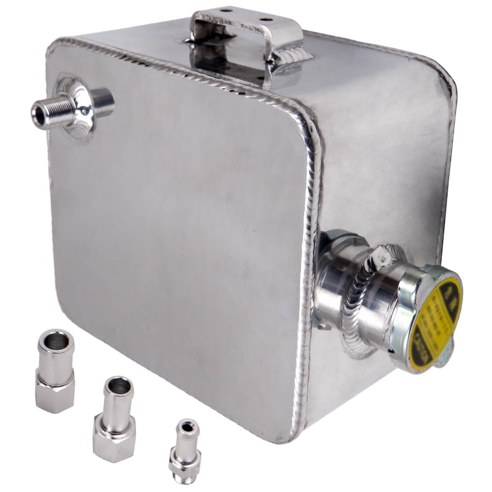 Maxpeedingrods 2.5L Universal Aluminum Coolant Expansion Overflow Water Tank w/ Cap Universal
