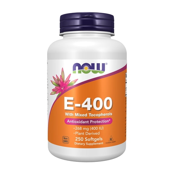 NOW Supplements, Vitamin E-400 IU Mixed Tocopherols, Antioxidant Protection*, 250 Softgels