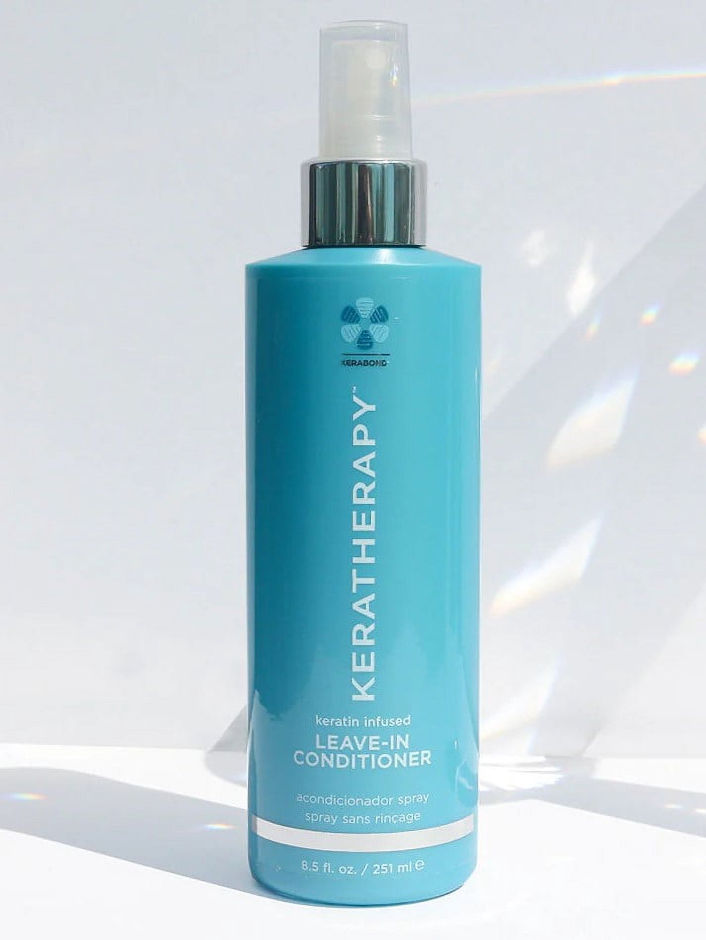 Keratherapy Keratin Infused Moisture Shampoo & Conditioner, 10 oz Plus Leave In Conditioner 8.5 oz,  Holiday Collection Trio +Comb