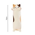 thumbnail image 3 of EGNMCR Home Decor, Room Decor, Wall Decor Long Pillow Large Size Long Leg Support Stuffed Doll Soft Hugging Toy Cute Long Body Cushion For Sleeping 2 Colors Black Long rectangular cat shaped, 3 of 7
