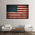 thumbnail image 5 of HFDF USA US American Flag Rustic Wall Art Canvas Vtage Prts Home Decor Decals Pictures for Bedroom Retro Poster Patg Artwork Stretched and Ready to Hang 24x20inch Framed, 5 of 6