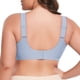 thumbnail image 4 of Gibobby Sujetador deportivo para mujeres Sujetador sin para mujer, sujetador de copa completa acolchado sin con relleno, corpiño sin costuras(Azul,XL), 4 of 5