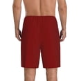 thumbnail image 3 of Gaeub Maroon Printed Men's Short Pajama Pants, Lightweight Lounge & Sleep Bottoms Keep You Cool - X-Large, 3 of 9