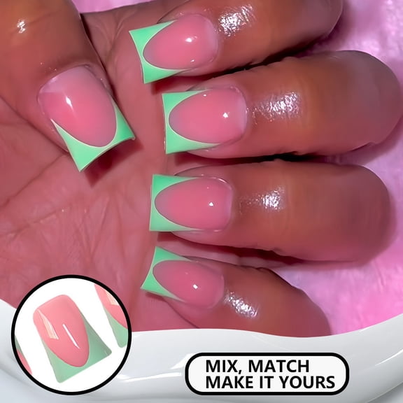 Cross-border hot-selling duck-beaked fake nails, classic simple solid color white versatile wearing nail pieces, finished product wholesale