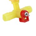 thumbnail image 3 of Juego de 10 vasos para beber para pollos, bebedero automático para tetina para aves de corral, taza colgante, accesorios para granja (bebedor de bolas de acero de tres vías), 3 of 8