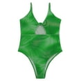 thumbnail image 3 of Women Swimwears Tie-dye Hollow Out Printed Bodysuit Swimsuit Swimwear, 3 of 9