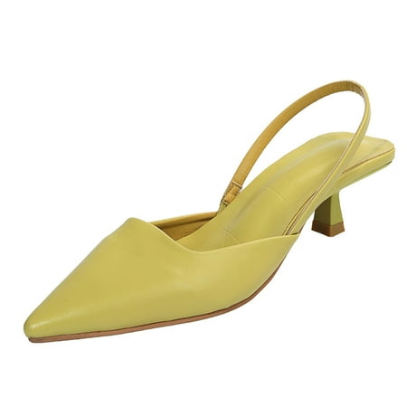 

GNEIKDEING Band Heels Sandals Casual Color Solid Pointed Single Elastic Toe Shoes Women High Women s High Heels Gift on Clearance