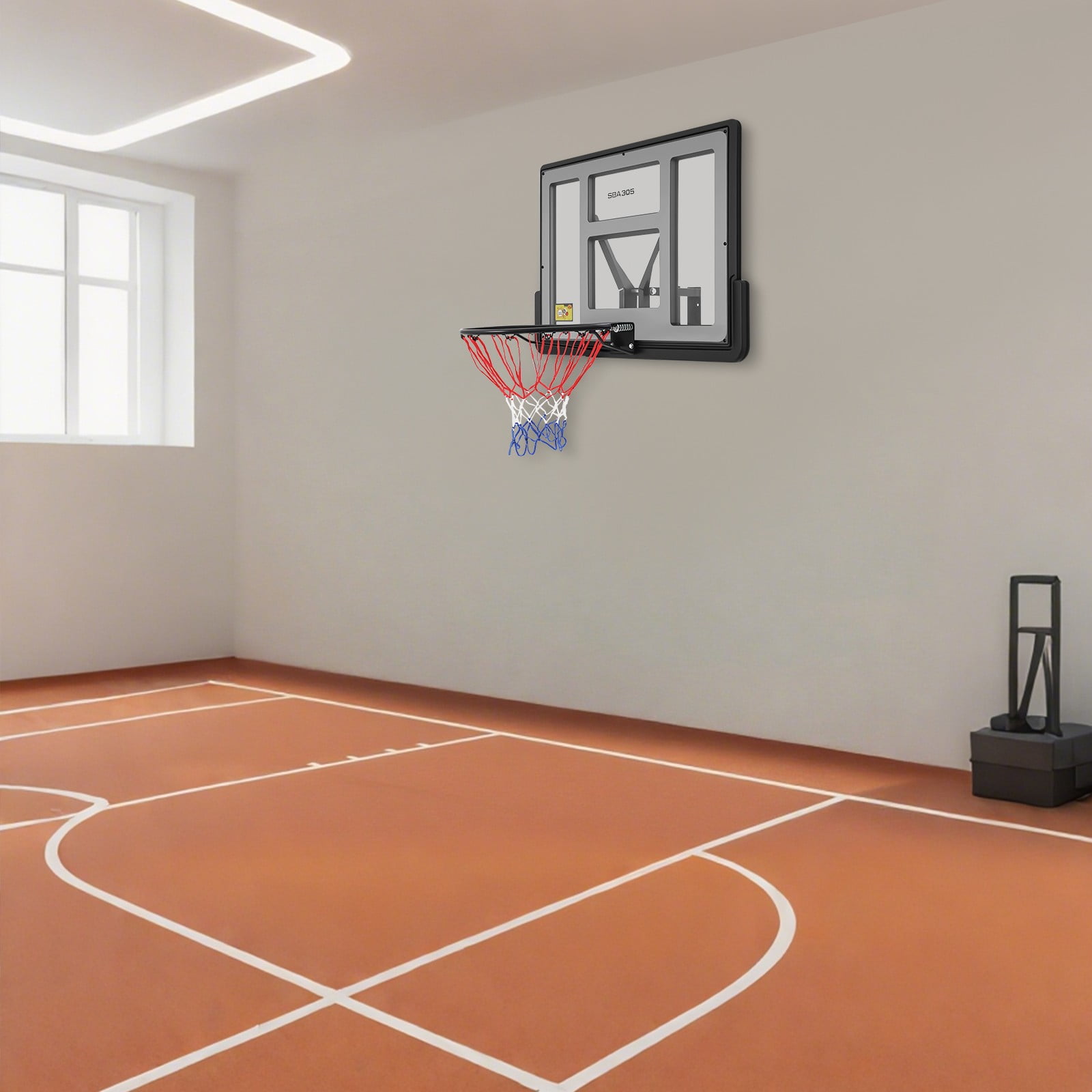 44 " Basketball Hoop In-Ground Shatterproof Backboard Adjustable System Outdoor