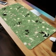 thumbnail image 5 of Green Mouse Pad Xl Cat Cute Plant Cool Mouse Keyboard Pad For Desk, Keyboard Mat Kawaii Black Cat Flower Mouse Pad Green Desk Mat Desk Decor With Stitched Edges Non-Slip Large Computer Mat 31.5x15.7in, 5 of 8