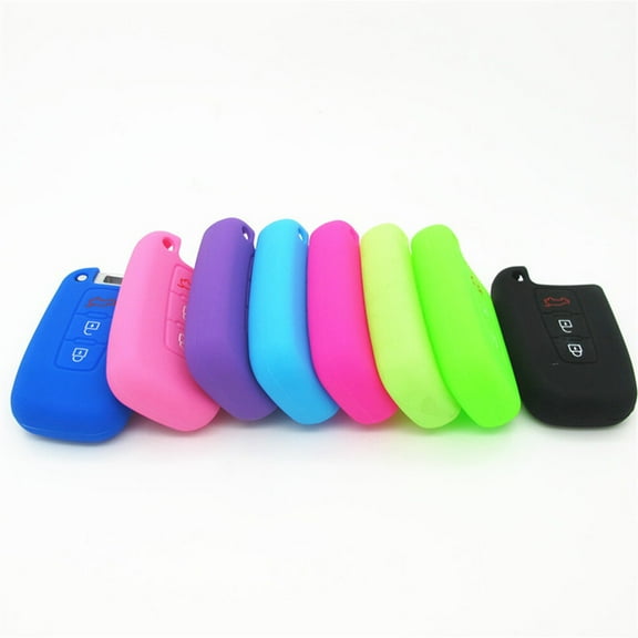 EXHUMKY Car Key Bag Silicone Black Cover Protects Fob Buttons Replacement for Worn Case