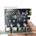 thumbnail image 4 of Carte d'Extension USB 3.0 PCI-E 4 Ports PCI Express PCIe Adaptateur Hub USB 3.0 5Gbps Rallonge Contrôleur avec Alimentation SATA, 4 of 5