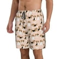 thumbnail image 2 of Kdxio Beagle Dog On Brown Pattern Mens Casual Shorts - Drawstring Summer Beach Sports Shorts for Men, 2 of 9