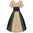 thumbnail image 7 of Renaissance Costume Women, Medieval Dress, Medieval Costume Women, Women's Medieval Renaissance Costume Cosplay Over Dress Halloween Vampire Bride Costumes Dress for Women, Brown L, 7 of 7