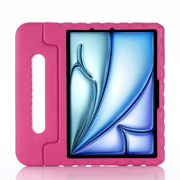 ELEHOLD Rugged Stand Case for Samsung Galaxy Tab S10 FE /S10 FE Plus, Kids Friendly EVA Full Body Protective Handle Grip Kickstand Shockproof Case,Rose