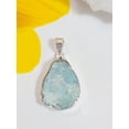 thumbnail image 1 of Rough Larimar Pendant, Pure Silver Pendant, Sea Blue Larimar Jewelry, Dominican Larimar, Necklace Pendant, Gift For Her, Ready to ship, 1 of 1