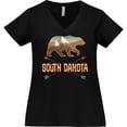 thumbnail image 3 of Inktastic South Dakota Vacation Bear Silhouette Women's Plus Size V-Neck T-Shirt, 3 of 5