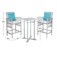 thumbnail image 5 of Safavieh Pate 3 Piece Outdoor Bistro Set w/ Cushion and Accent Pillow, 5 of 7