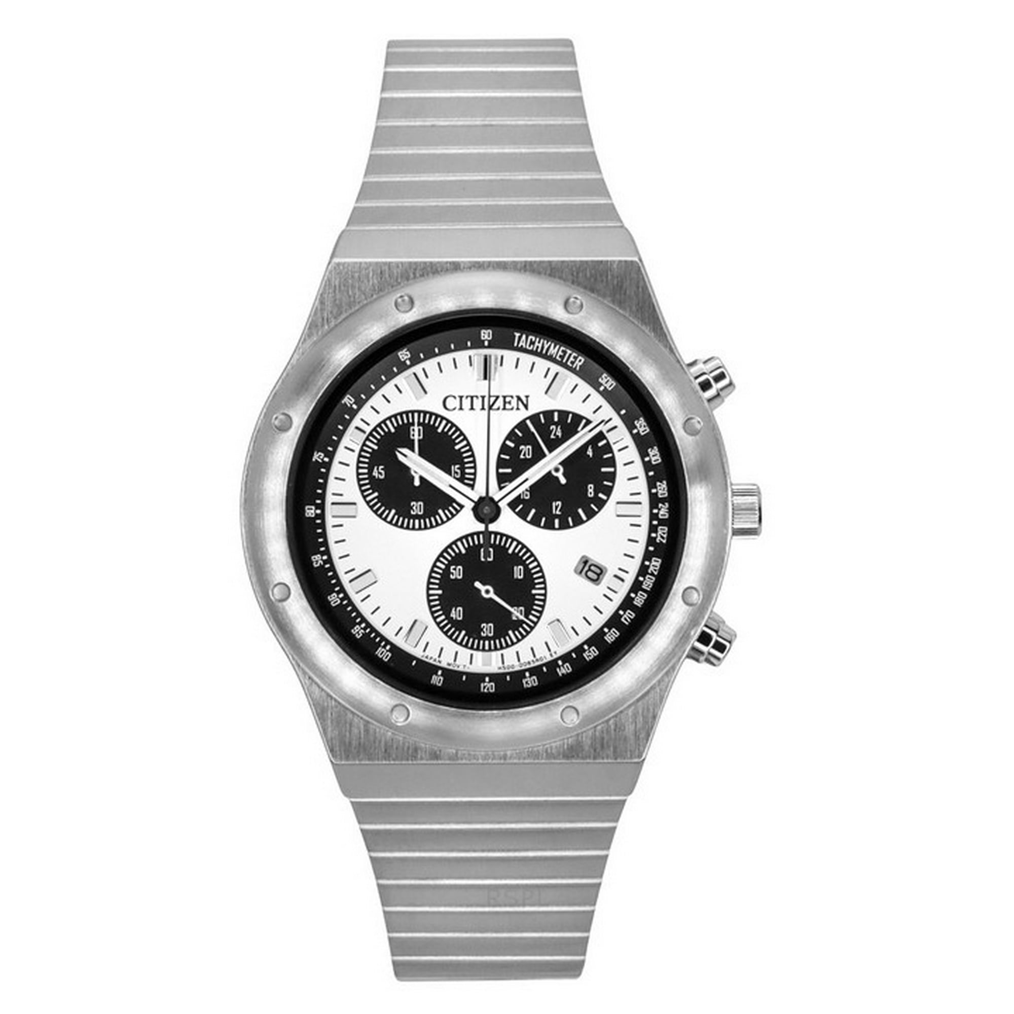 Citizen Record Label 1984 Chronograph Stainless Steel White Dial