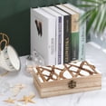 thumbnail image 4 of 7.9×2.3 In Wooden Boxes Durable Easy To Use Dustproof Prevent Slippery Delicate And Cabinet Brown Moroccan Trellis Hand-drawn Sketch_1, 4 of 8