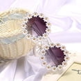 thumbnail image 5 of Gafas de sol retro con margaritas para mujer, diseño de flores, redondas, estilo disco., 5 of 5