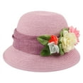 thumbnail image 6 of Women's Straw Braid Flower Cloche Hats, 6 of 6