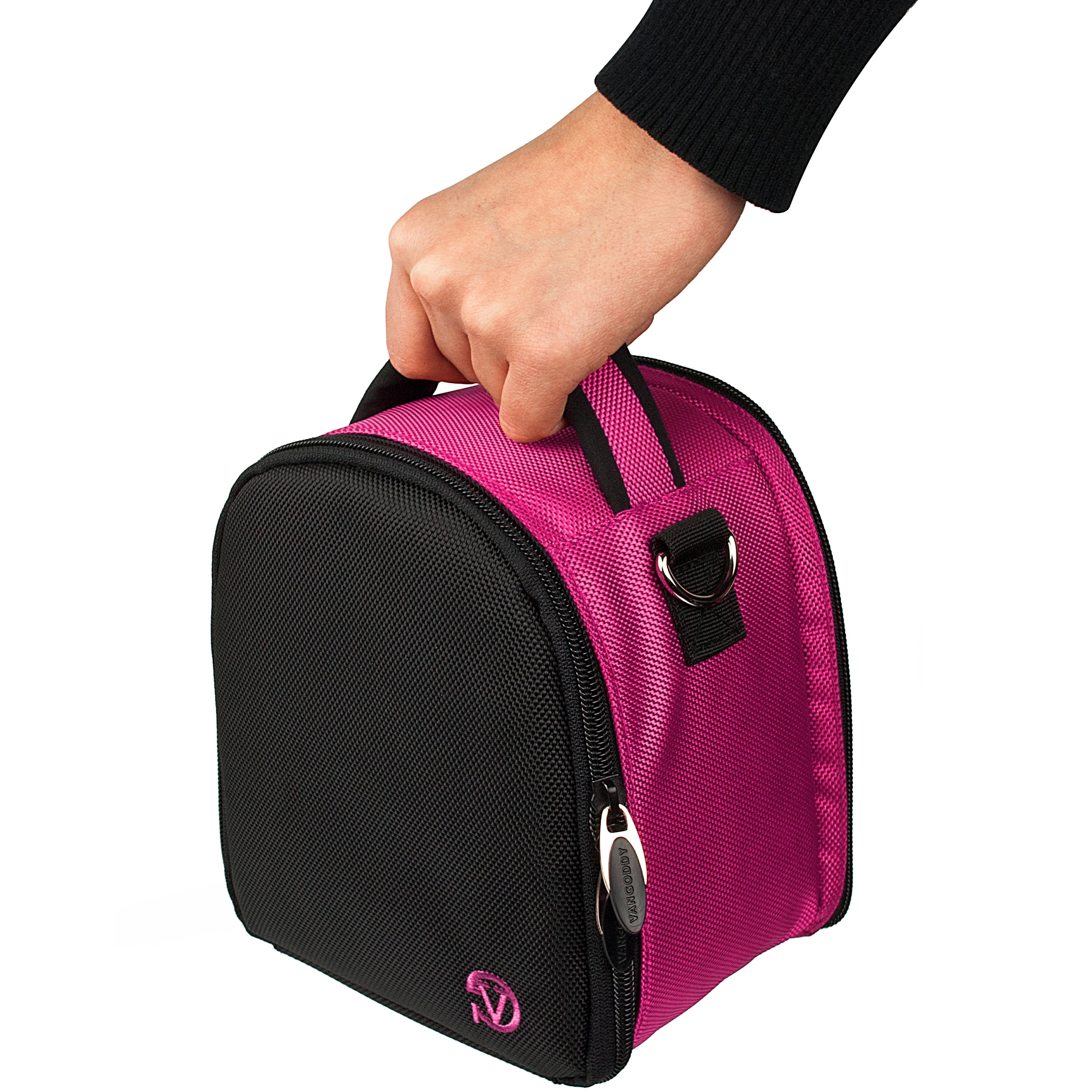 Hot Pink Compact DSLR Camera Case Shoulder Bag with Adjustable Strap, Travel Camera Protector Bag for Canon Nikon Sony Olympus Digital Cameras