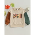 thumbnail image 2 of Wassery Baby Fall Sweatshirt 6M 12M 18M 24M 3T 4T Toddler Halloween Outfit for Boys Girls Long Sleeve Crew Neck Pumpkin/Turkey Print Pullover Tops, 2 of 9