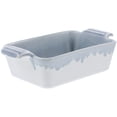 thumbnail image 4 of Ceramic Bowl Double Ear Baking Bowl Microwave Oven Pan Cake Baking Bowl Simple Sauce Bowl for Home Kitchen (Rectangular Baking Pan Blue), 4 of 8