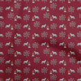 thumbnail image 1 of oneOone Cotton Cambric Maroon Fabric Animal Diy Clothing Quilting Fabric Print Fabric By Yard 56 Inch Wide, 1 of 5