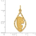 thumbnail image 3 of 14k Yellow Gold Blessed Mary Charm Pendant, 3 of 7