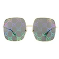 thumbnail image 2 of Gucci Sunglasses GG 0414 S 003 Gold Gray with Multicolor Gradient Mirror Lens, 2 of 5