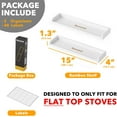 thumbnail image 5 of SpaceAid 30" Bamboo Magnetic Stove Top Shelf Organizer, Kitchen Storage Rack for Stove, White, 5 of 7