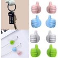 thumbnail image 1 of Gancho de pared de pulgar de silicona creativo de 8 piezas - Colgador de llaves de clip de cable adhesivo multifunción para automóvil JAMW Sencillez, 1 of 5