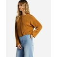 thumbnail image 4 of Billabong Women's You Seam Happy Boxy Relaxed Fit Rib Knit Long Sleeve Top Shirt (X-Small, Cider (Brown)), 4 of 8